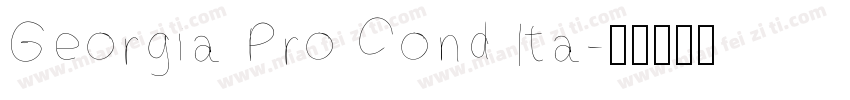 Georgia Pro Cond Ita字体转换